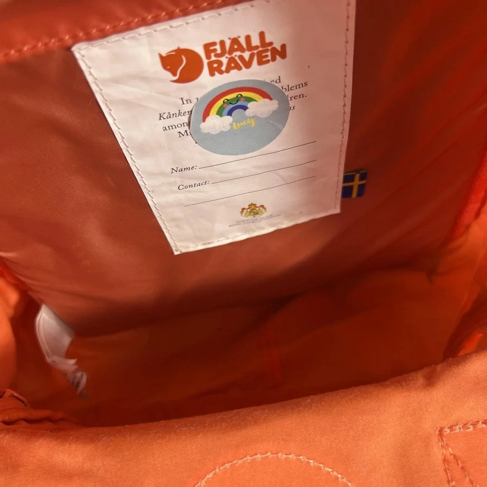 Fjallraven Kanken Mini Backpack Orange Canvas Travel Daypack Bag